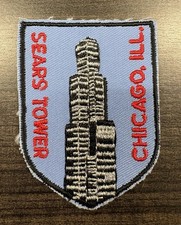 Vintage Voyager Sears Tower Patch Chicago Illinois Travel Embroidered (New) picture