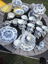 70pc VTG Blue Danube Blue & White China Lot Huge Look At Photos picture