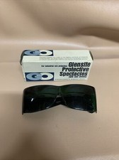 Vintage Glensite Safety Spectacles Glasses Green Shade 3 With Box picture
