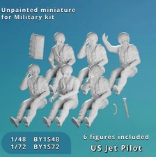 1/48 1/72 Scale Resin Model Jet Pilots tabletop Military Unpainted Miniature picture