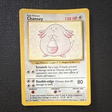 Pokemon TCG Chansey 3/102 Base Set Holo Rare English 1999 picture