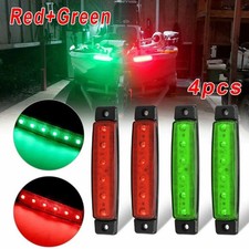 4PCS LED Boat Navigation Lights Red Green Waterproof Marine Signal Lamps US picture