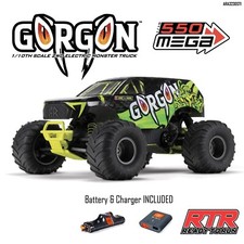 Arrma Gorgon 4X2 MEGA 550 Brushed Monster Truck 1/10 RTR Yellow ARA3230ST1 picture