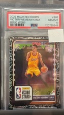 2023 Panini Haunted Hoops #282 Victor Wembanyama Holo Webs PSA 10 picture