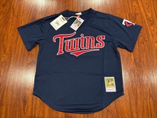 2002 Mitchell & Ness Men’s David Ortiz Minnesota Twins Navy BP Jersey Large L picture