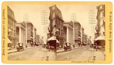 PHILADELPHIA STEREOVIEW - Street Scene North of Walnut - James Cremer 1880s picture