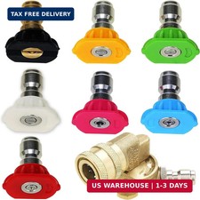 M MINGLE Pressure Washer Pivoting Coupler with 7 Power Washer Nozzle Tips picture