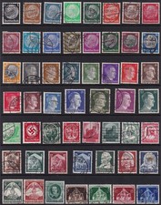 Lot-R Stamp Germany WWII 3rd Reich Airmail Hindenburg Saar Berlin Hitler Sets U picture