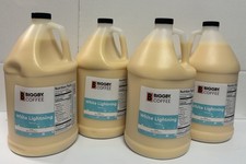 BIGGBY COFFEE WHITE LIGHTNING CHOCOLATE SAUCE THICK SYRUP 4 PACK FRESH NEW picture