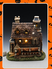 VTG Brinn's Porcelain Haunted House Halloween  Light Up Mausoleum picture
