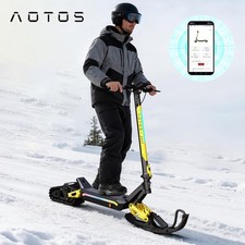 3-IN-1 SNOW SCOOTER ELECTRIC SLED SCOOTER SNOWMOBILE SKI ICE SLED SCOOTER TRACK picture
