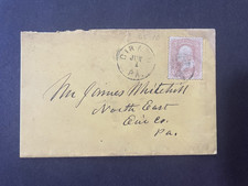 1850s/60s 3c George Washington Cover Girard PA Postmark to North East Erie Co PA picture