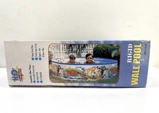 New In Box Vintage H2O 1980s Kids Vinyl Rigid Wall Swimming Pool 8ft x 18in picture