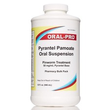 Oral Pro Pyrantel Pamoate Oral Suspension 50mg/mL Pinworm Treatment 32 Oz picture