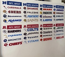 NFL Team Wordmark/Helmet Standings Magnet Set plus Division Headers picture