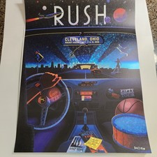 Rush 50 Something Tour 9/17/26 Cleveland Ohio Foil Poster 34/150Authentic picture