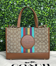 Coach Dempsey Carryall Bag In Signature Jacquard with Stripe  and coach patch picture