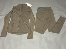 Lululemon Define Jacket with Leggings Set Nomad Taupe picture