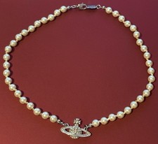 Authentic Vivienne Westwood Pearl Orb Necklace w/ Box & Original Insert picture
