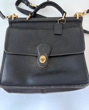 Vintage 1990’s - Coach Willis Bag 9927 - Black Leather with Nickel Hardware picture