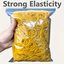 100/300/666pcs Yellow Rubber Bands 38mm High Elastic Natural Rubber Office Set picture