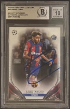 2023-24 Topps UCC #64 Lamine Yamal Signed Rookie Beckett BAS Authentic AUTO 10 picture
