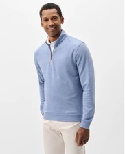 Johnnie-O Men’s Sully 1/4 Zip Pullover Laguna Blue Size Medium NWT picture