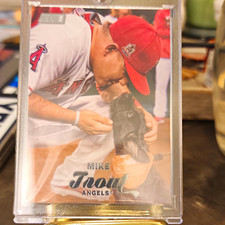 Topps 2017 Topps Mike Trout Los Angeles Angels Image Variation Puppies #233 picture