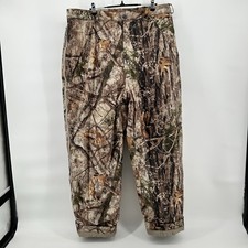 Cabelas Camo Hunting Pants Mens XL Insulated Side Zip Zonz Woodlands Camp picture