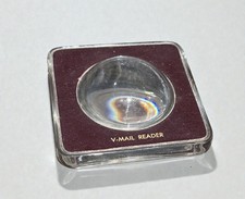 RARE WWII V-Mail Reader Military Glass Magnifier Victory Weil & Eisendrath picture
