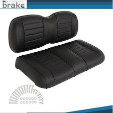 Fits E-Z-GO TXT LUXURIOUS Black Golf Cart Front Cushion Set Best-Quality picture