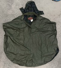 Vintage Woolrich The Woman Poncho Cloak Cape Green PlaidWool Lined Zip Front picture