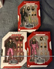 LOT OF 3 WWE MATTEL ULTIMATE EDITION BRET HITMAN HART NIB SEALED HOF WCW picture