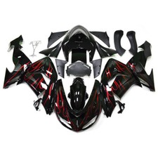 Red Black Fairing Kit for Kawasaki 2006 2007 Ninja ZX10R 06 07 ABS Body Kit picture