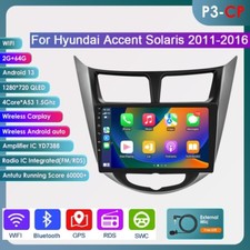 For 2012-2017 Hyundai Accent Apple CarPlay Car Radio Android 13.0 GPS Stereo 64G picture