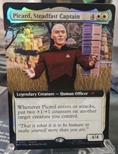 MTG Star Trek Picard, Steadfast Captain Promo Extended Art Foil picture