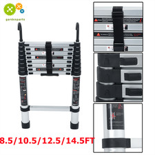 8.5/10.5/12.5/14.5 FT Aluminum Telescoping Ladder Telescopic Multi Purpose 150kg picture