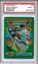 1993 Topps Finest Greg Maddux REFRACTOR #85 PSA 9 MINT Braves HOF picture