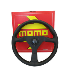 MOMO 340mm 14'  MonteCarlo Genuine Leather Thickened Spoke Sport Steering Wheel picture