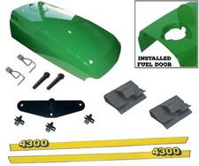 New Upper Hood with Assembled Fuel Door /Catch /Clips Fits John Deere 4300 picture