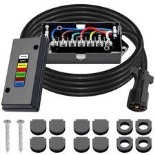  7 Way Trailer Wiring Harness Kit 8 Ft Trailer Cord With 7 Pin Trailer P picture