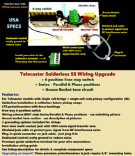 Tele Solderless SS Wiring Upgrade + 6-way +Series/Parallel/Phase + Grease Bucket picture