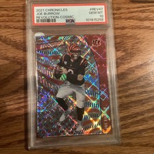 Panini 2021 Chronicles Revolution Joe Burrow #REV-47 Cosmic 100/100 BOOKEND  picture