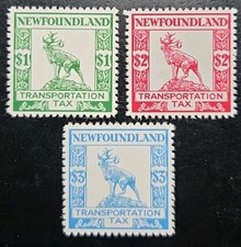Newfoundland Stamps #TT1-3 1927 Transportation Tax Revenue Replica Set Canada picture