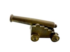 VINTAGE Solid Brass Cannon Heavy Duty desk display picture