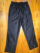 Vintage 90s Nike Team Sports Tear Away Snap Pants Black Men's Large L Warm Up picture