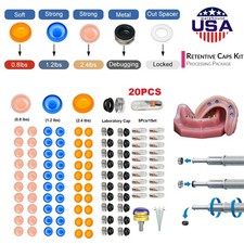 US Dental Overdenture Locator Male Caps Inserts PEEK Core Tool Housing Kit 20Pcs picture