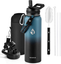 Insulated Water Bottle 40 Oz, Triple Wall Vacuum Stainless Steel (Cold for 36Hrs picture