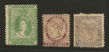 Prince Edward Island 1872 QV Sc 14-15 Queensland 1 sh mint group MH/VG CV$24 picture