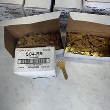 Taylor Line Ilco SC4-BR Key Blanks 100 Keys (2x 50 Pack) Brass Schlage SC4 Cut picture